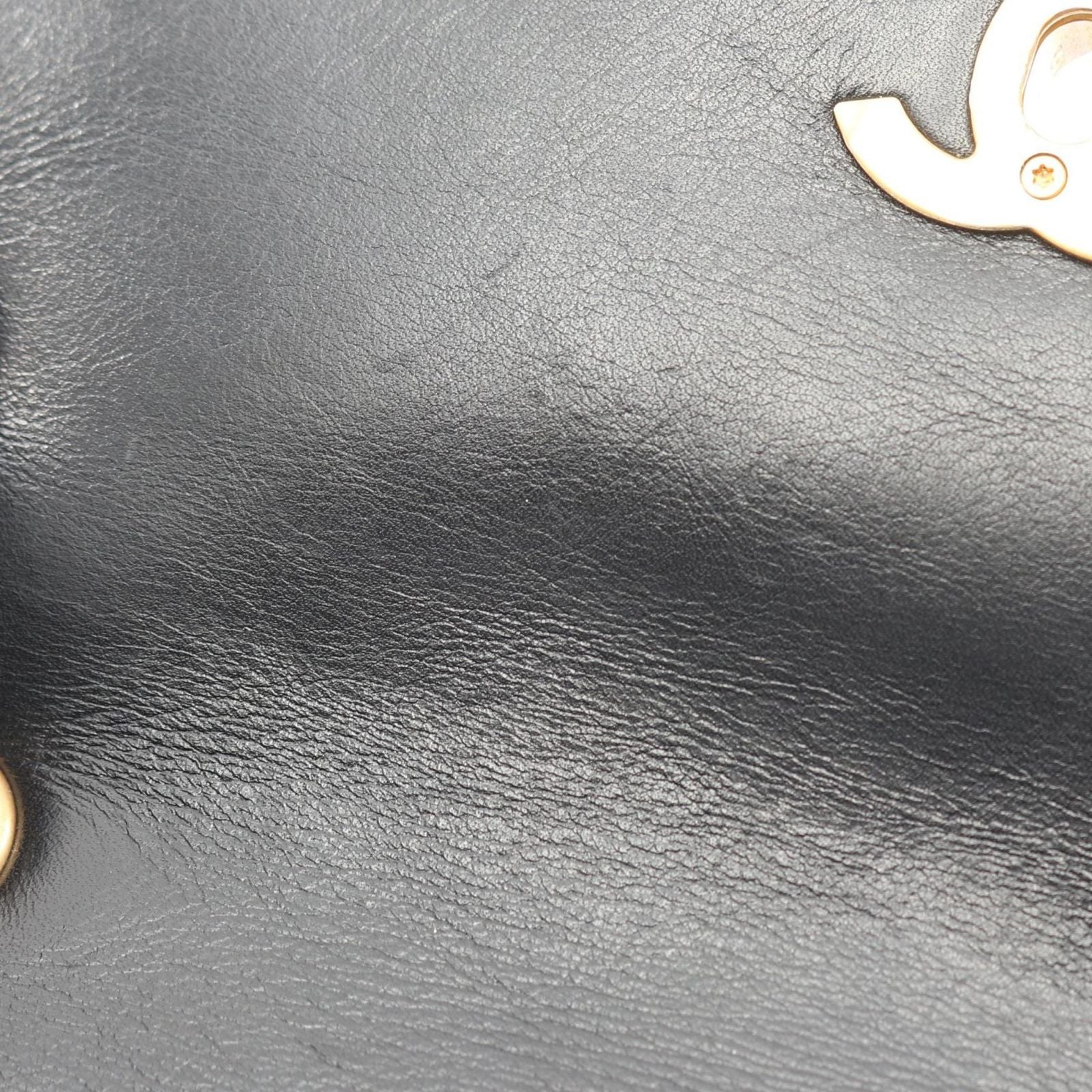 Chanel Shoulder Bag Quilted Small Flap Black Leather Chain — view 8