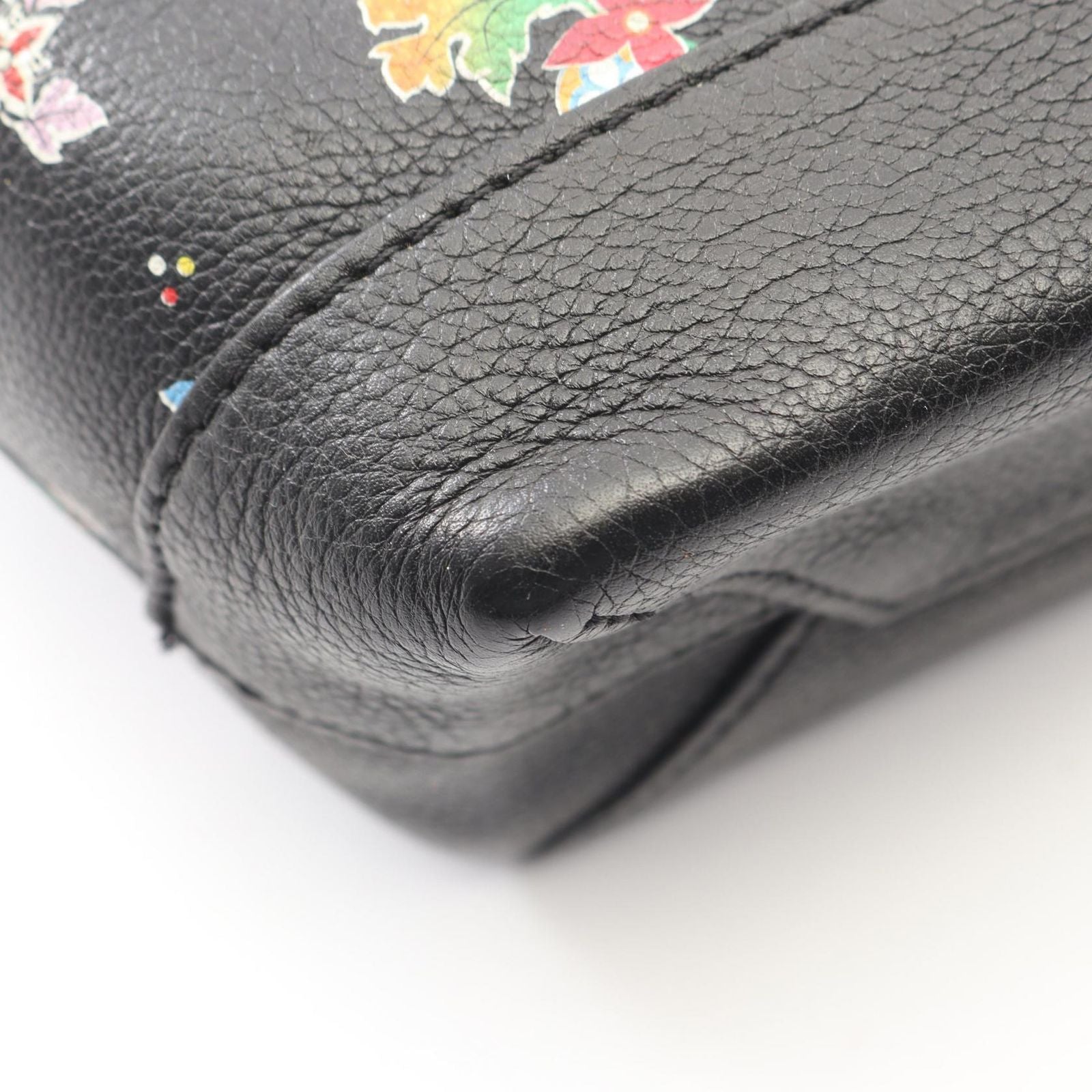 Louis Vuitton Backpack Lockme Mini Noir Floral Print Leather — view 6