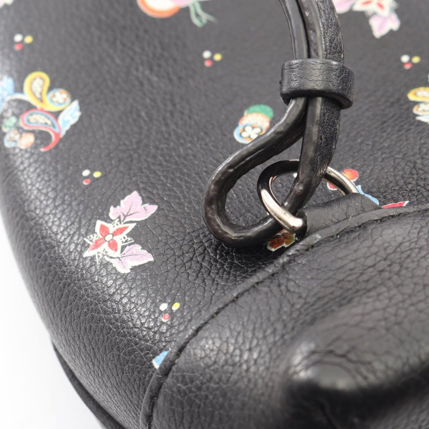 Louis Vuitton Backpack Lockme Mini Noir Floral Print Leather — view 9