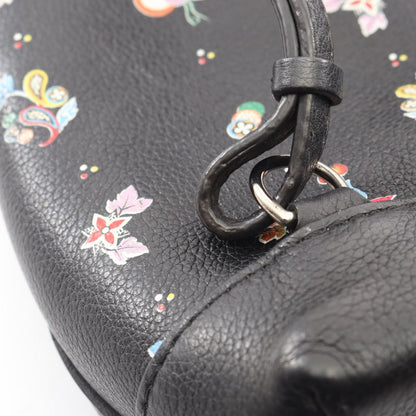 Louis Vuitton Backpack Lockme Mini Noir Floral Print Leather — view 9