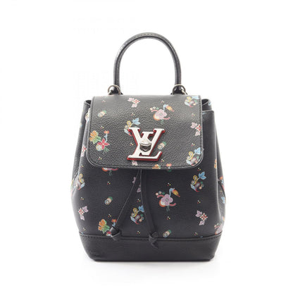 Louis Vuitton Backpack Lockme Mini Noir Floral Print Leather
