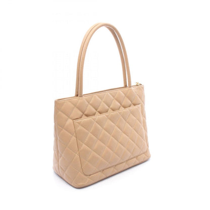 Chanel Tote Medallion Beige Caviar Leather — view 2