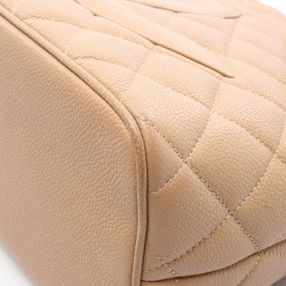 Chanel Tote Medallion Beige Caviar Leather — view 8