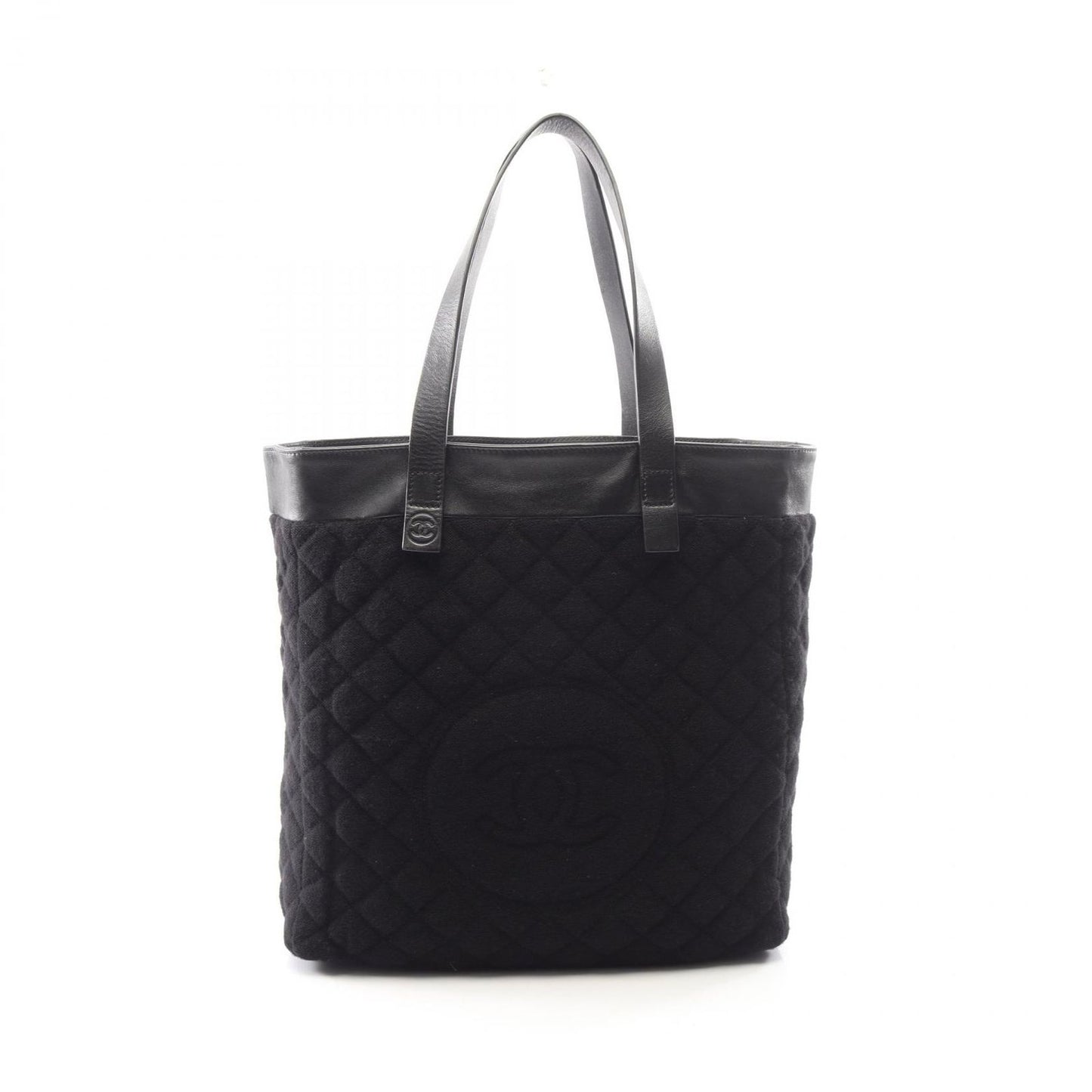 Chanel Tote CC Logo Reversible Black Nylon Leather — view 6