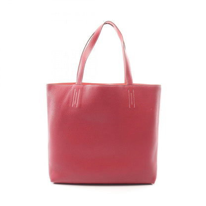 Hermes Tote Double Sens 45 Reversible Bougainvillea Ruby Leather — view 6