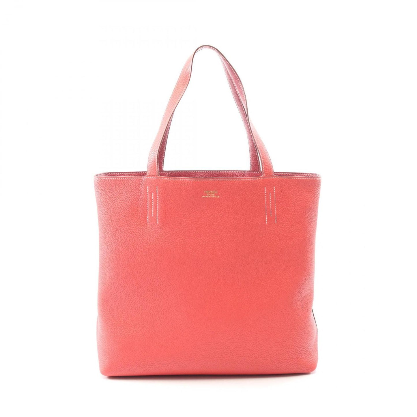 Hermes Tote Double Sens 45 Reversible Bougainvillea Ruby Leather