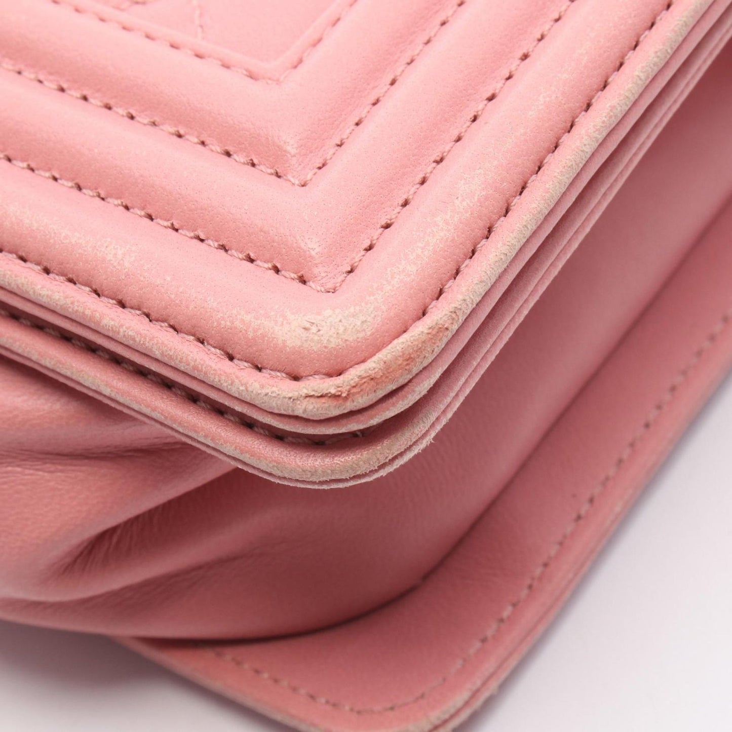 Chanel Shoulder Bag Pink Lambskin Chain — view 7