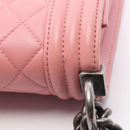 Chanel Shoulder Bag Pink Lambskin Chain — view 9