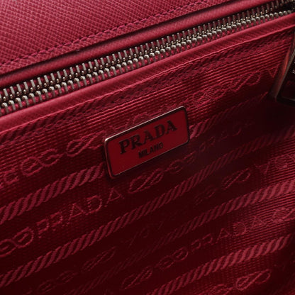 Prada Shoulder Bag Tessuto Impuntu Magenta Nylon Leather Quilted Chain — view 4