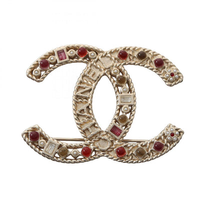 Chanel Brooch CC Logo Gold