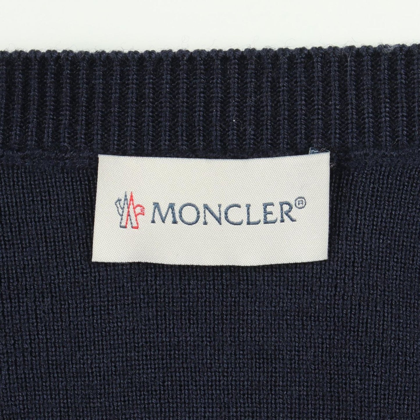 Moncler Down Jacket Cardigan Contrast Nylon Wool — view 3