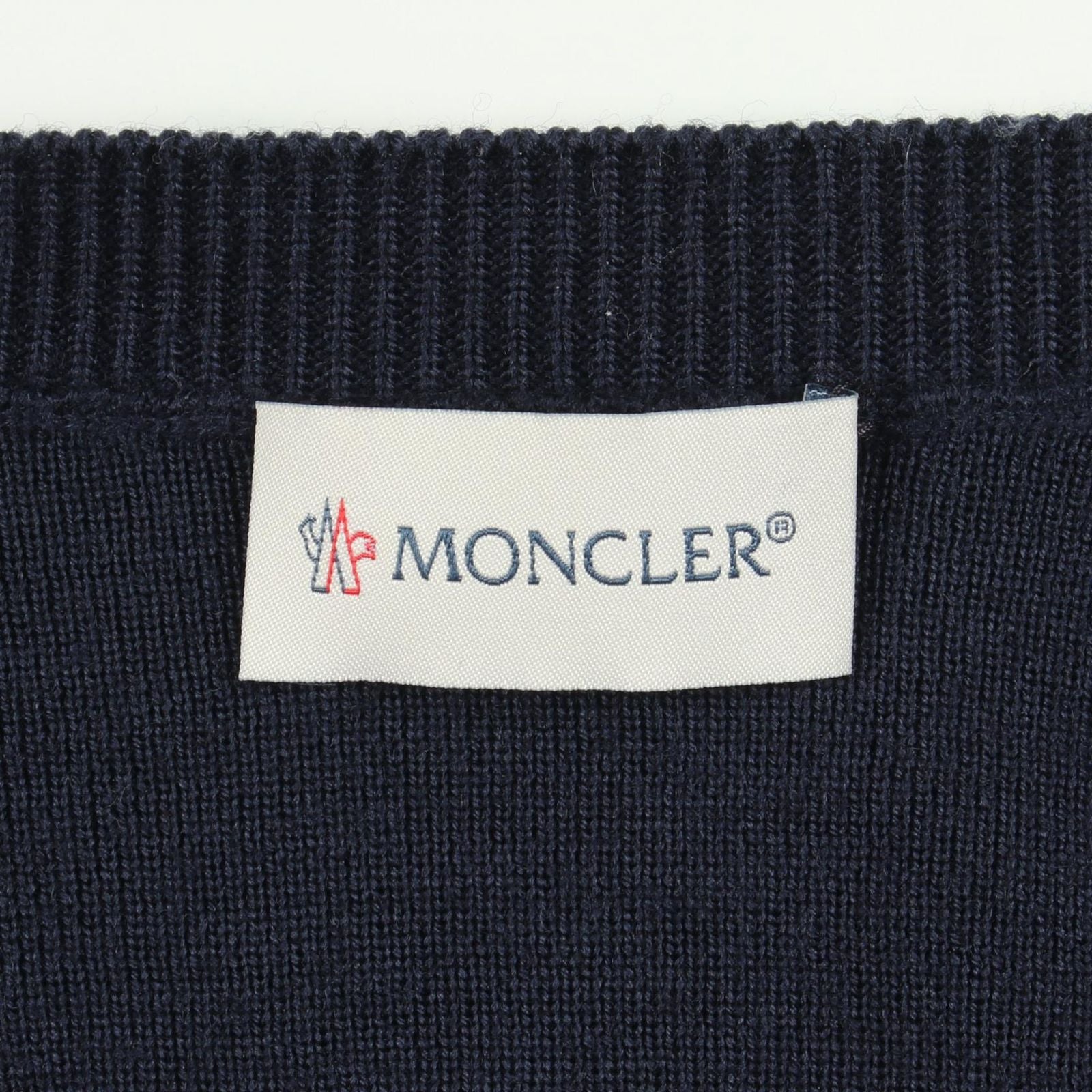 Moncler Down Jacket Cardigan Contrast Nylon Wool — view 3