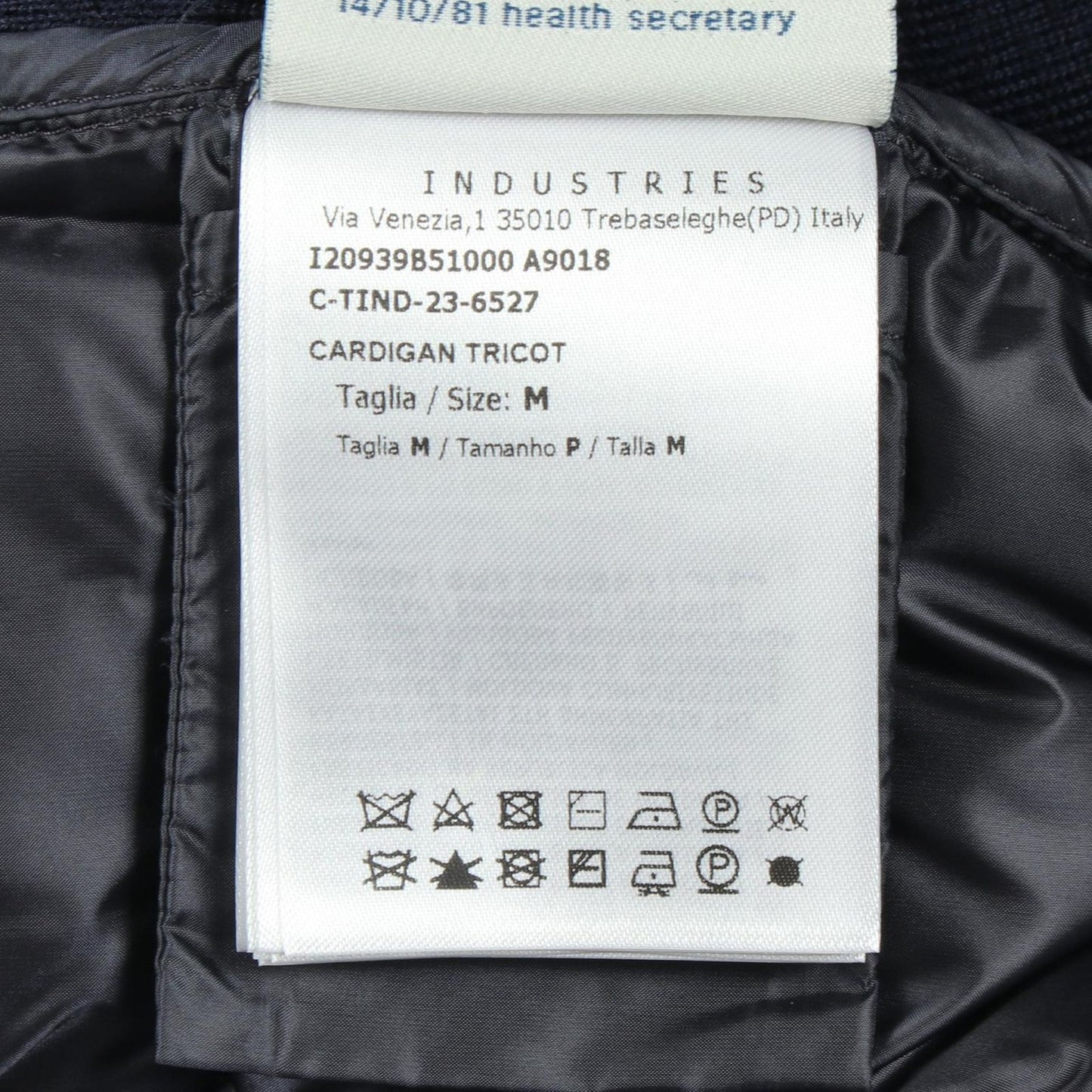 Moncler Down Jacket Cardigan Contrast Nylon Wool — view 5