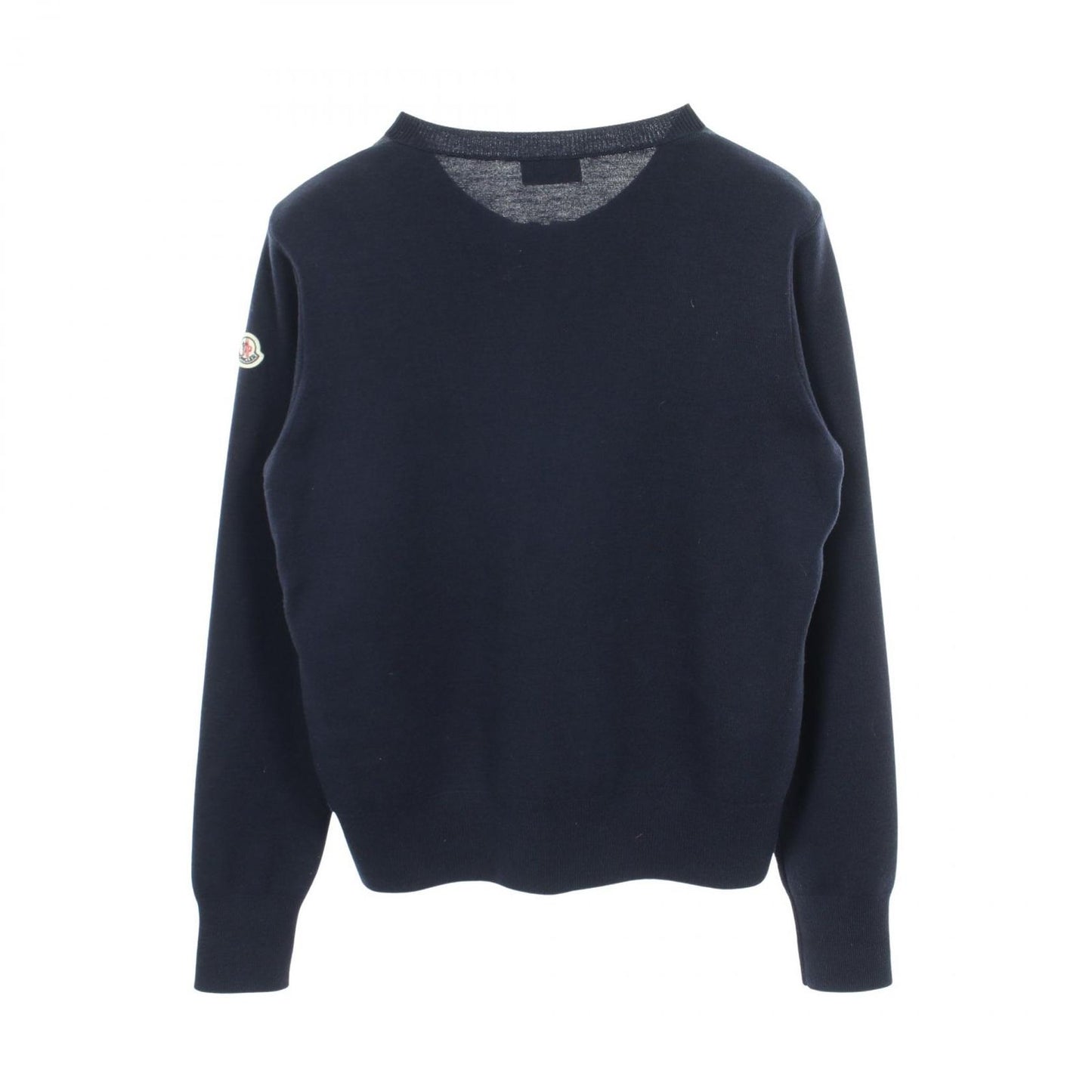 Moncler Down Jacket Cardigan Contrast Nylon Wool — view 2