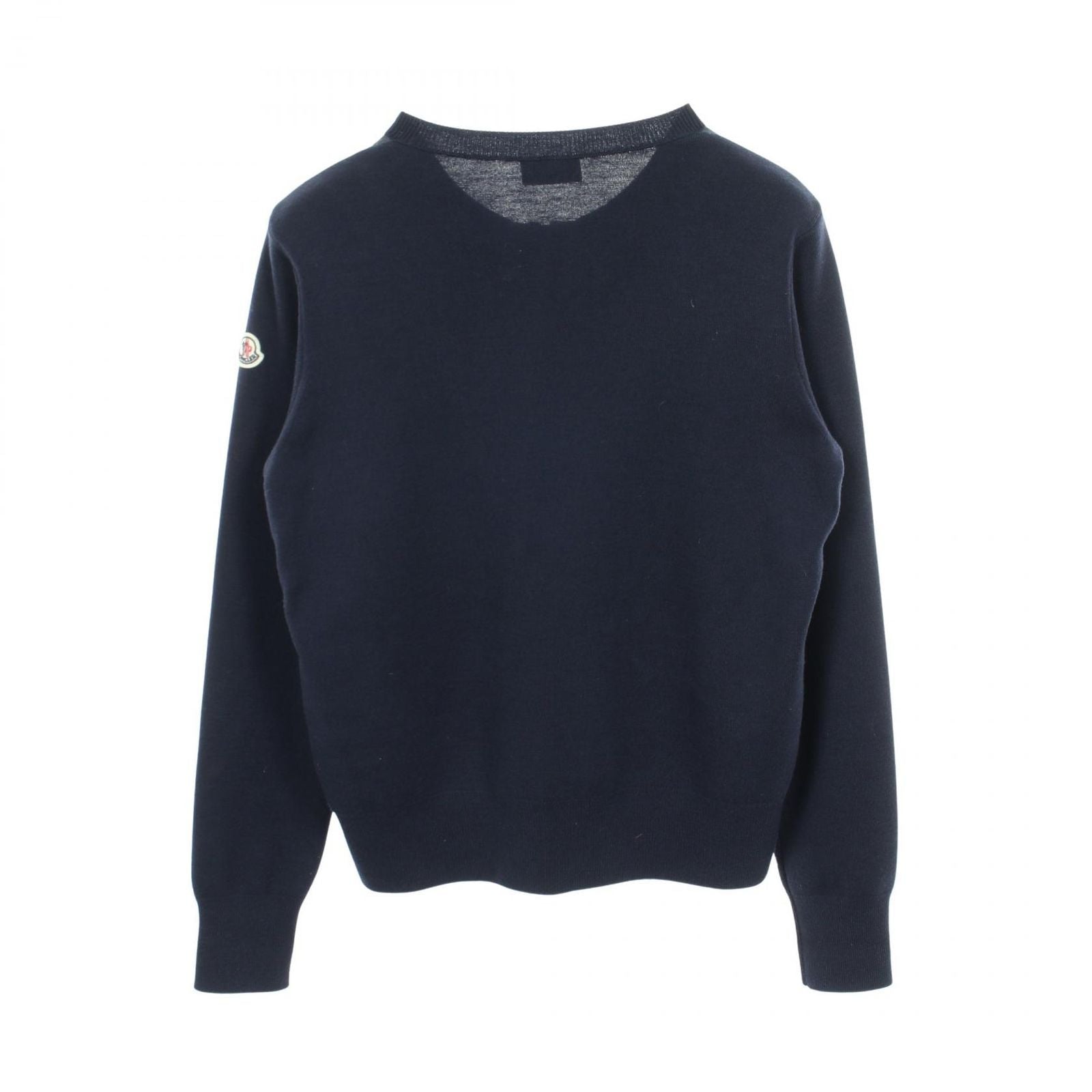 Moncler Down Jacket Cardigan Contrast Nylon Wool — view 2