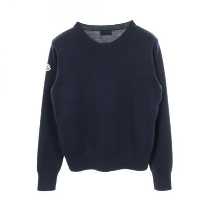 Moncler Down Jacket Cardigan Contrast Nylon Wool — view 2