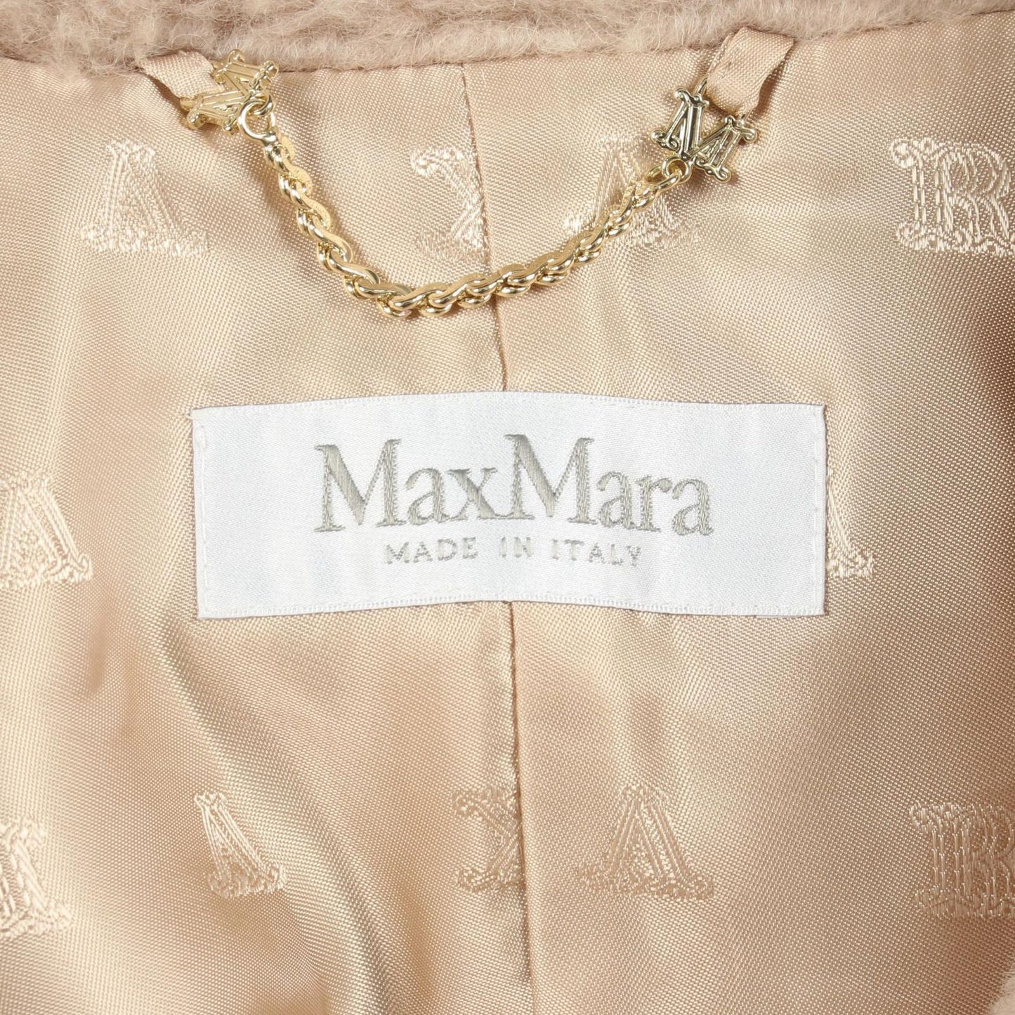 Max Mara Poncho Cambusa Cape Beige Wool Teddy Bear — view 3