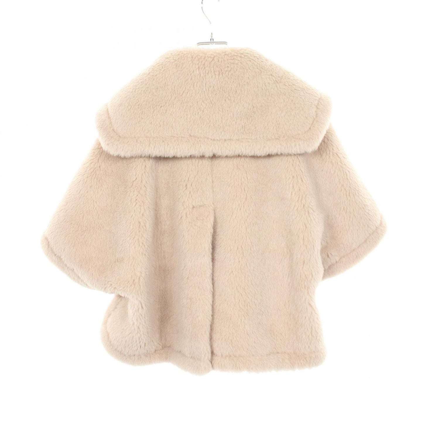 Max Mara Poncho Cambusa Cape Beige Wool Teddy Bear — view 2