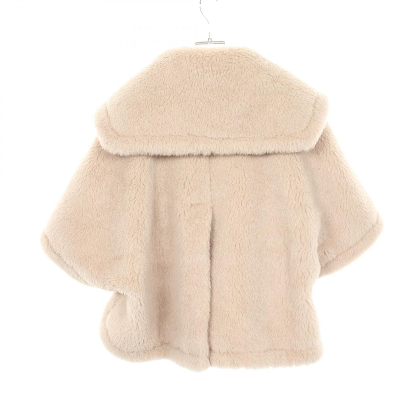 Max Mara Poncho Cambusa Cape Beige Wool Teddy Bear — view 2