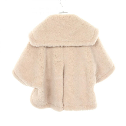 Max Mara Poncho Cambusa Cape Beige Wool Teddy Bear — view 2