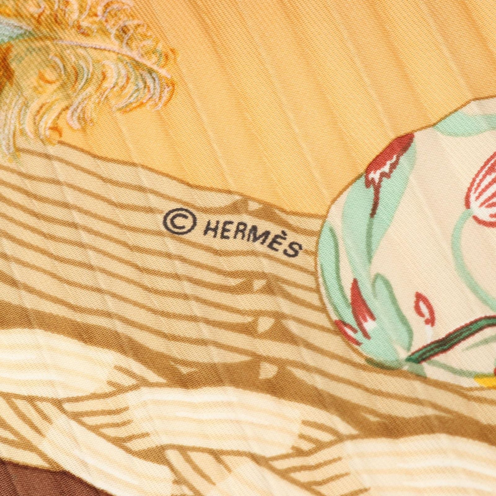 Hermes Scarf Carre Plisse Couvee D' Silk — view 2