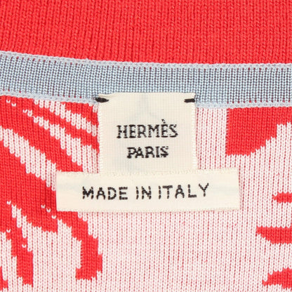 Hermes Dress Jungle Love Contrast Red Silk Rayon Tunic — view 3