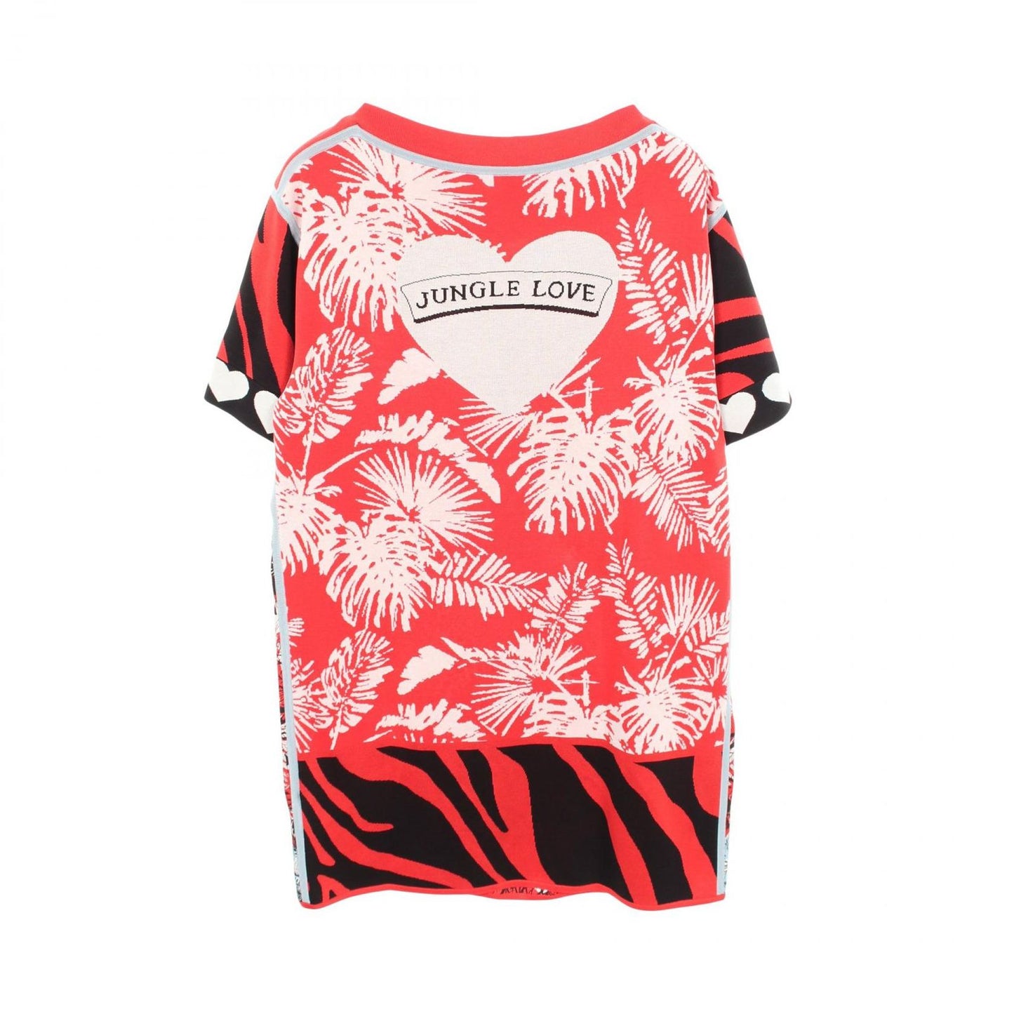 Hermes Dress Jungle Love Contrast Red Silk Rayon Tunic — view 2