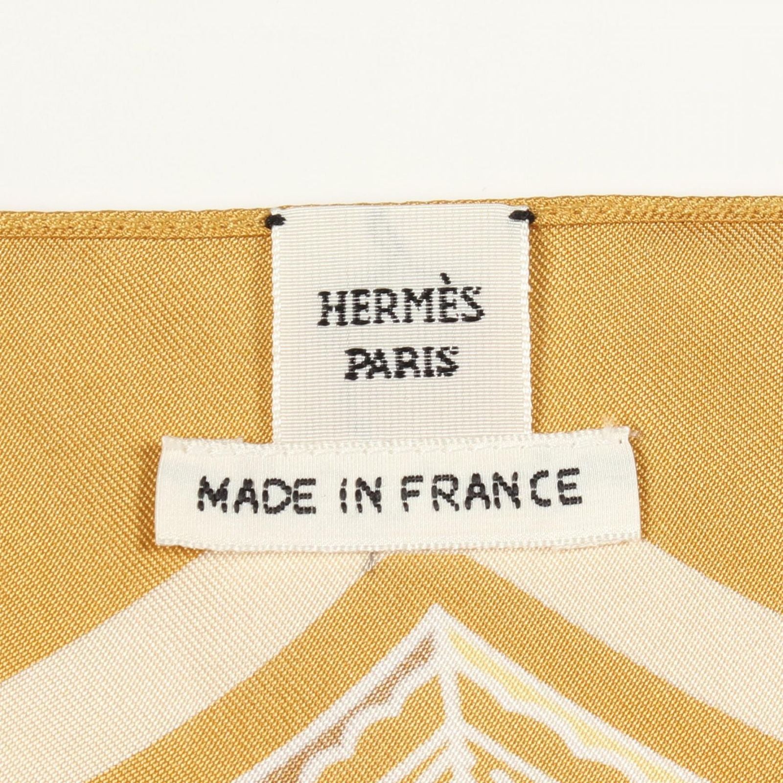 Hermes Dress Twill Lane Tunic Beige Silk — view 3