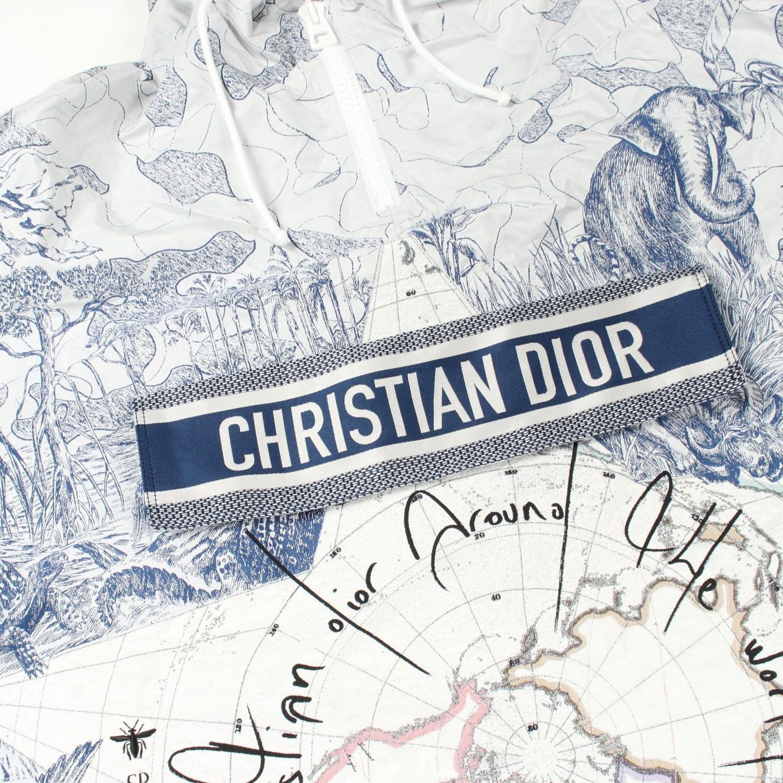 Dior Around the World Anorak Jacket Mountain Hoodie with Hood — view 5