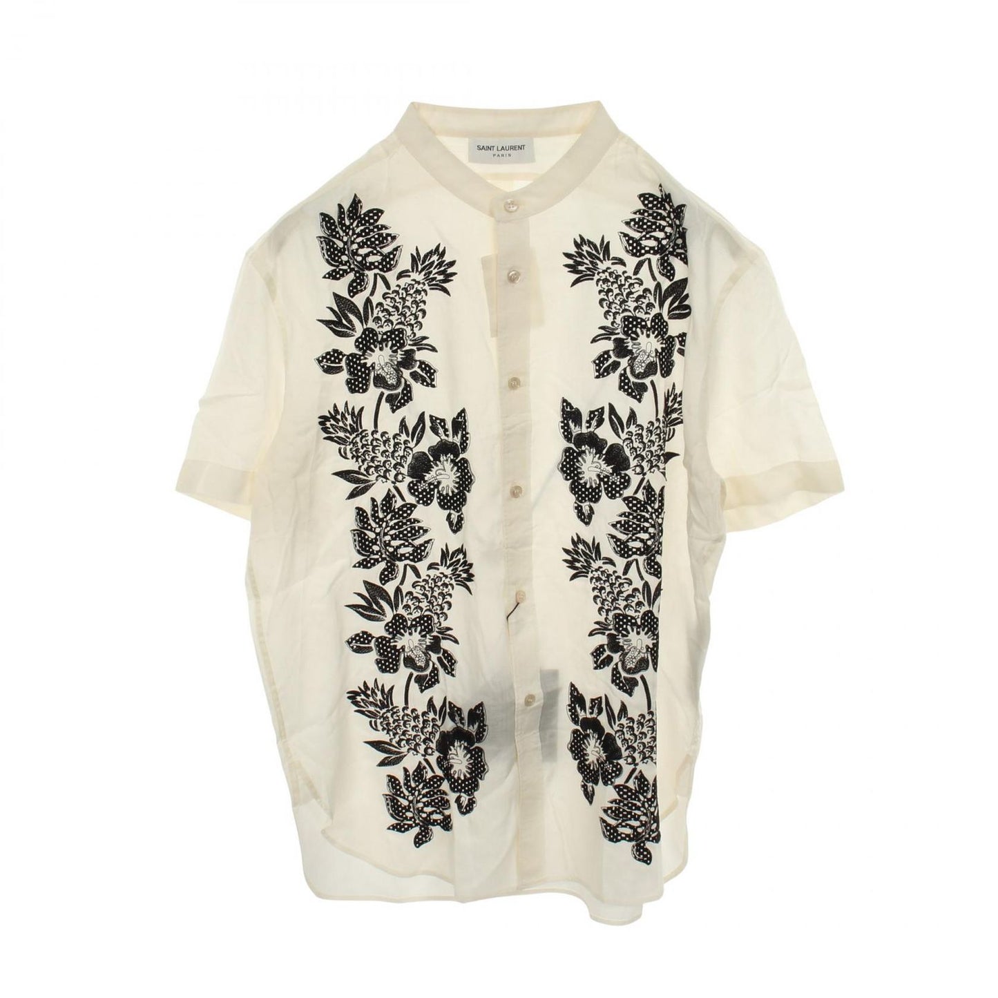 Saint Laurent Paris Flower Embroidery Shirts T-Shirt