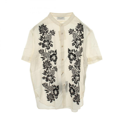 Saint Laurent Paris Flower Embroidery Shirts T-Shirt