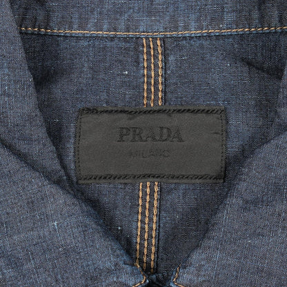 Prada Denim Jacket Chambray Blue — view 3