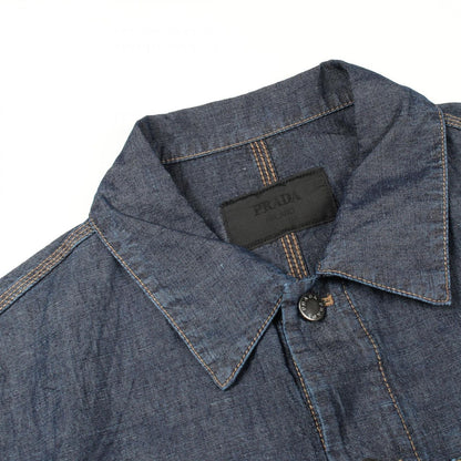 Prada Denim Jacket Chambray Blue — view 6