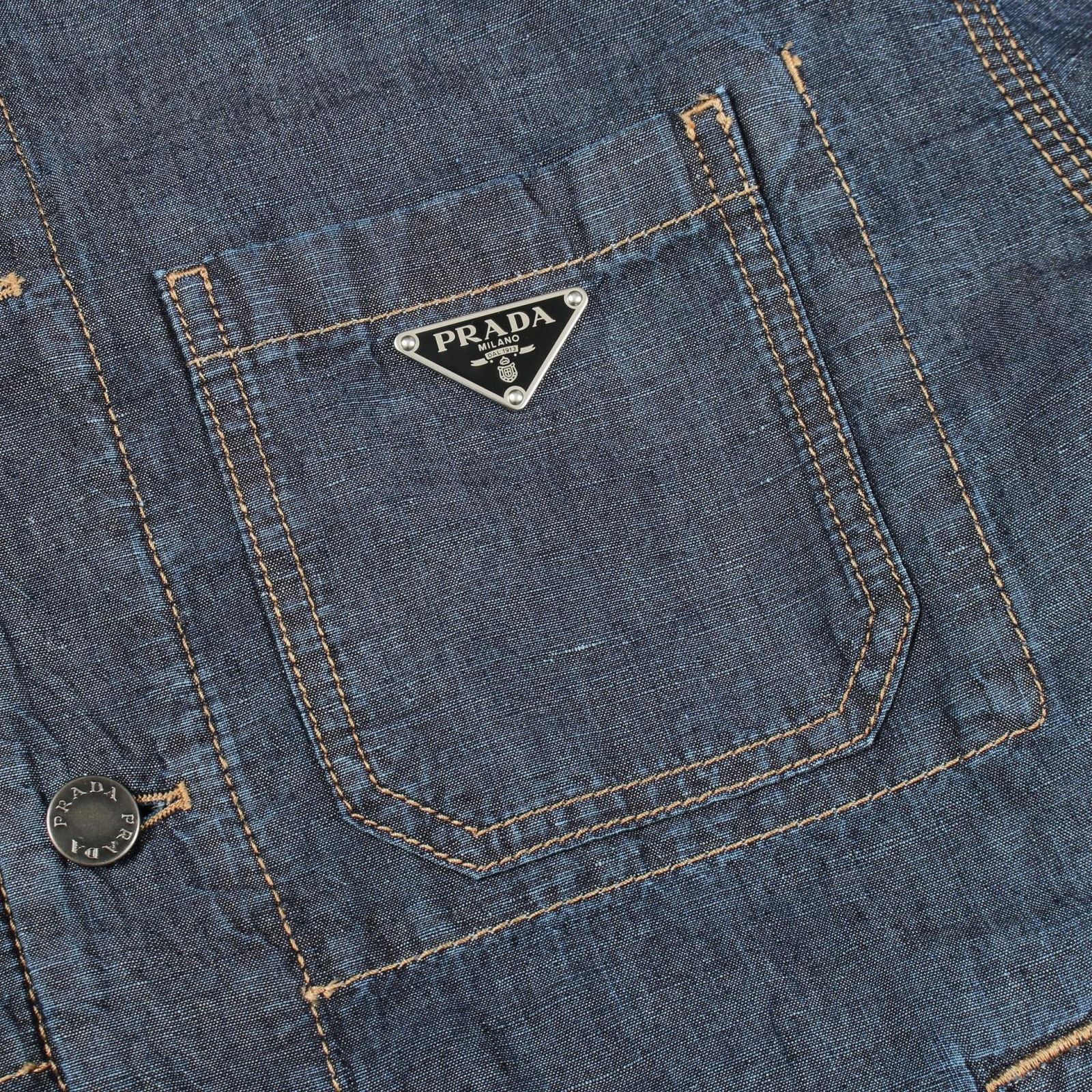Prada Denim Jacket Chambray Blue — view 8