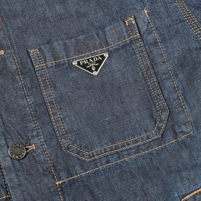 Prada Denim Jacket Chambray Blue — view 8
