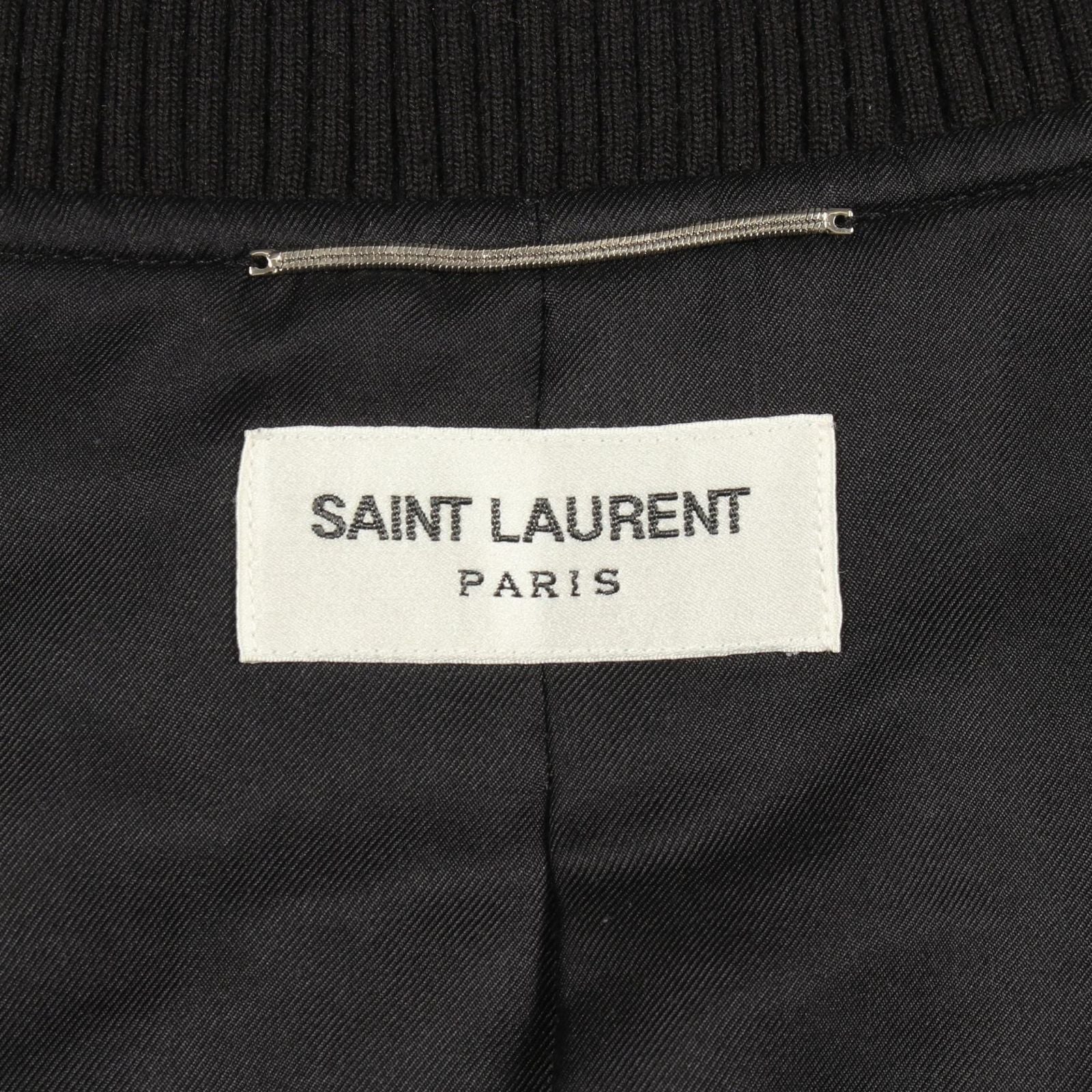 Saint Laurent Paris Jacket Dot Silk Bomber — view 3