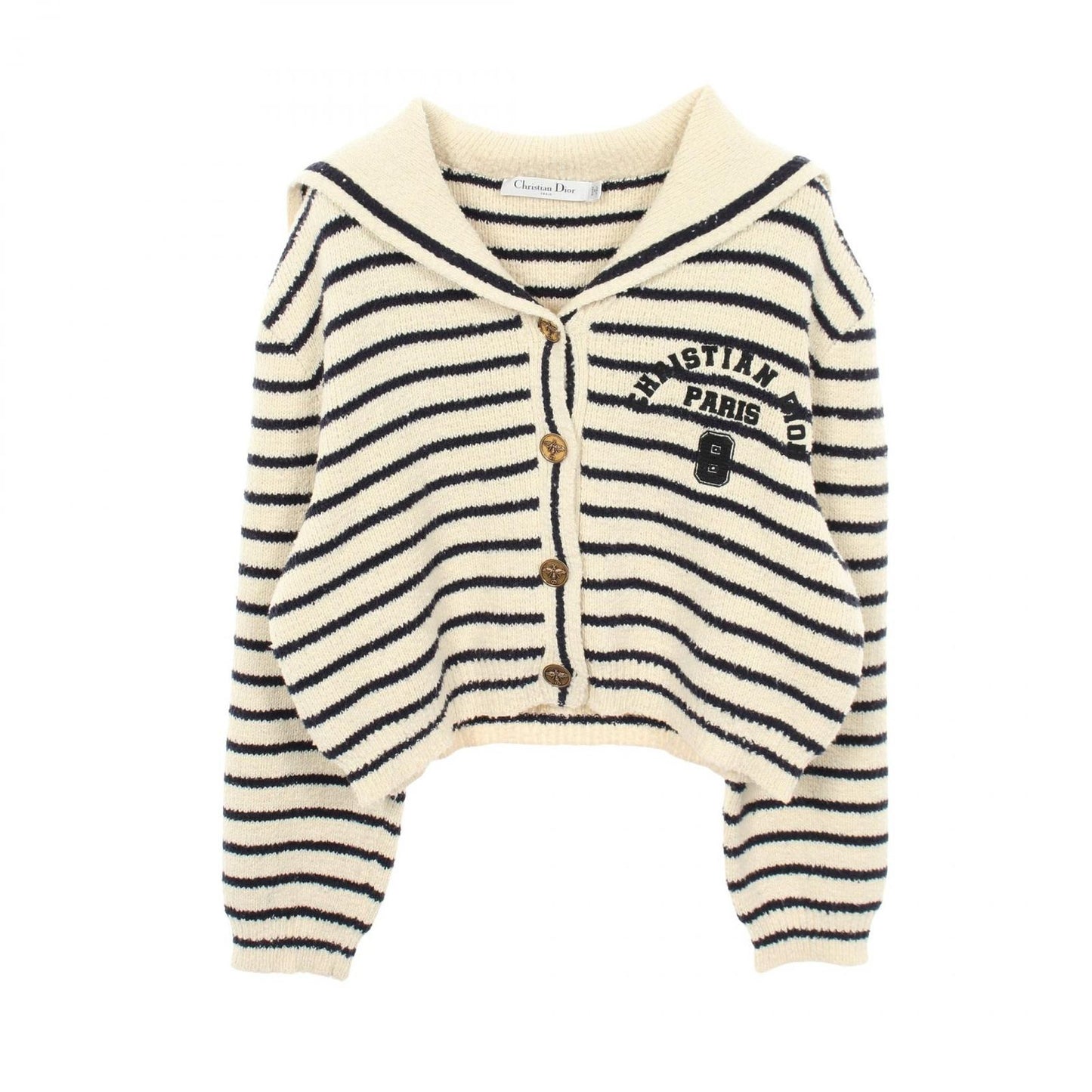 Dior Cardigan with Collar Border Cotton