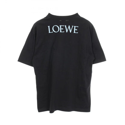 Loewe Short Sleeve T-Shirt Blue Bell Embroidery Black Cotton — view 2