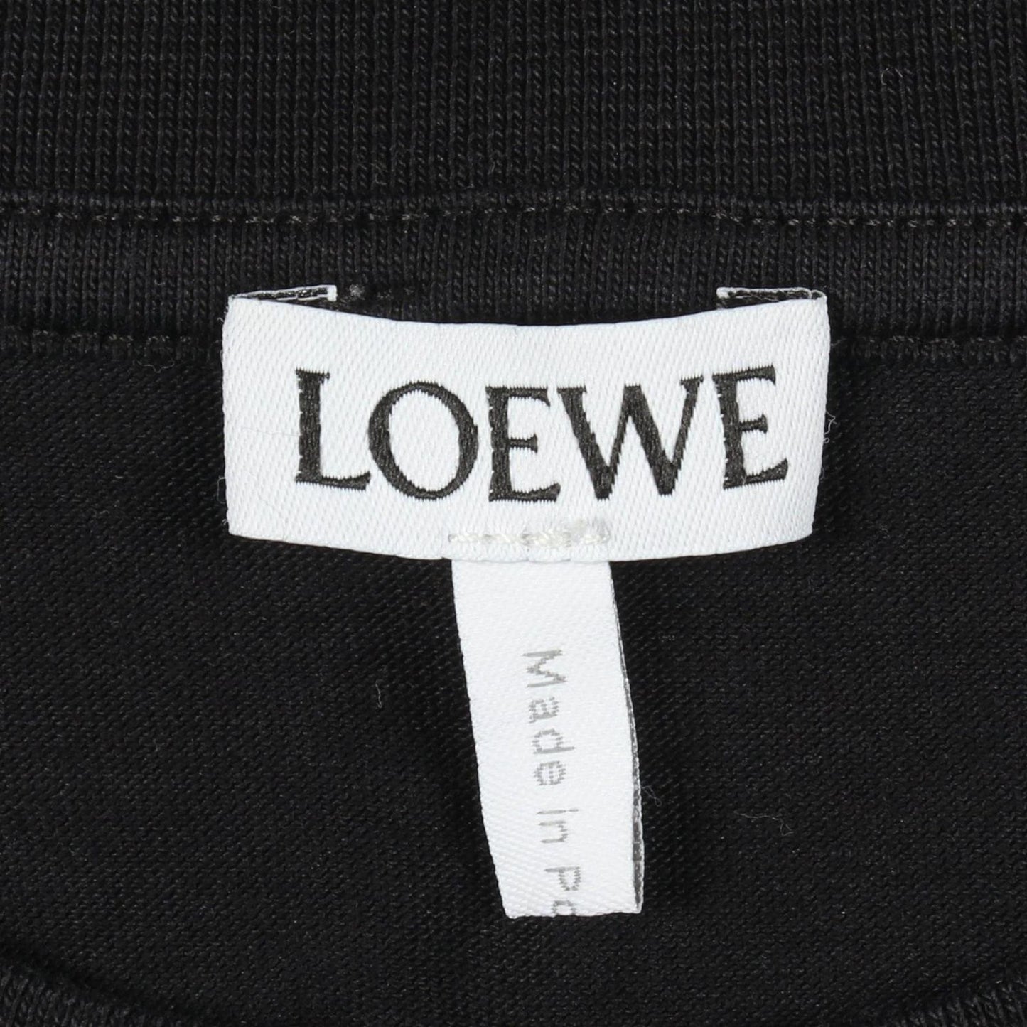 Loewe Short Sleeve T-Shirt Blue Bell Embroidery Black Cotton — view 3