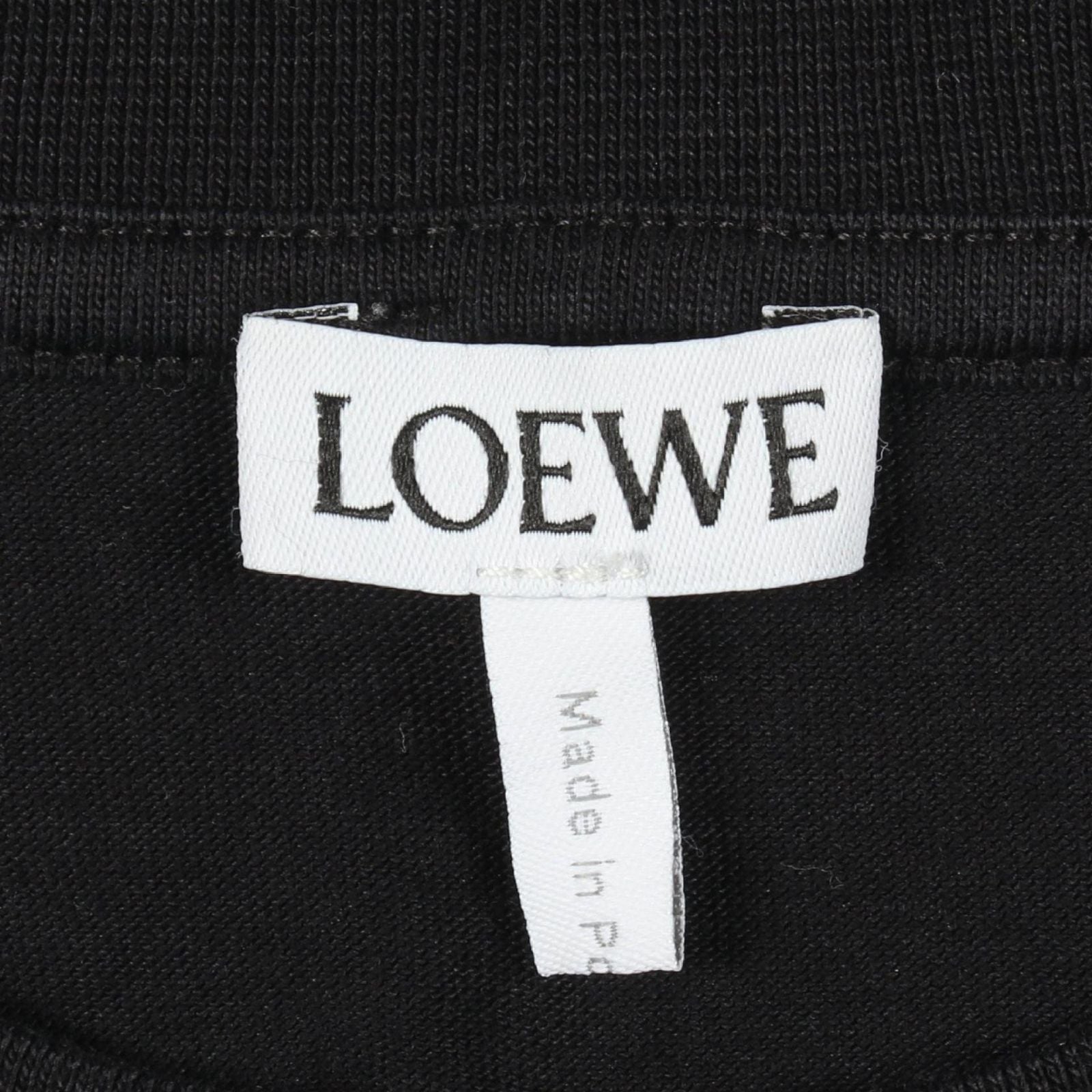 Loewe Short Sleeve T-Shirt Blue Bell Embroidery Black Cotton — view 3