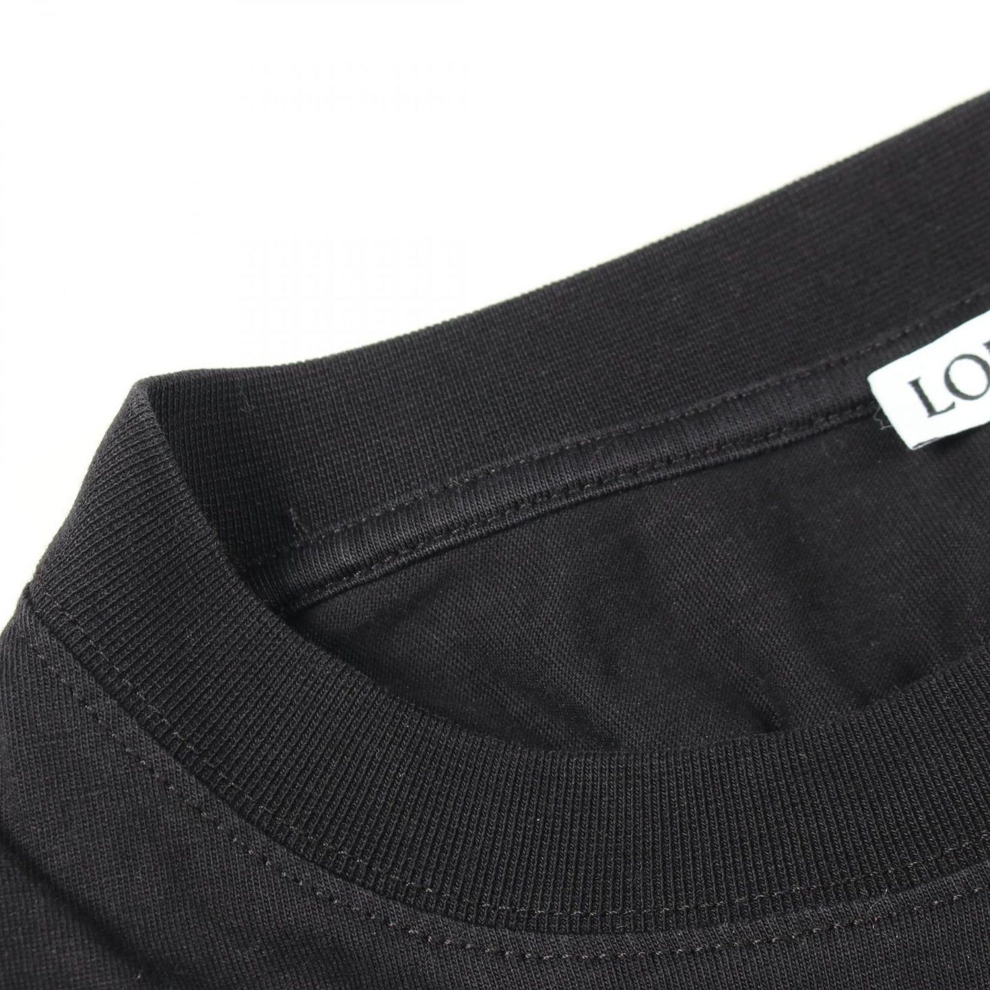 Loewe Short Sleeve T-Shirt Blue Bell Embroidery Black Cotton — view 6