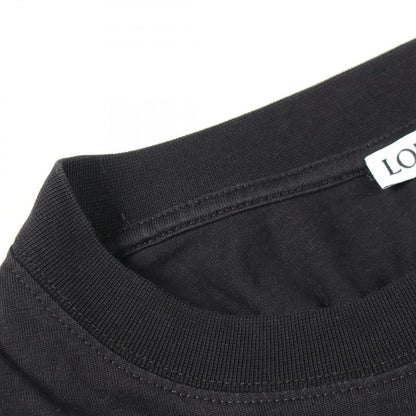 Loewe Short Sleeve T-Shirt Blue Bell Embroidery Black Cotton — view 6