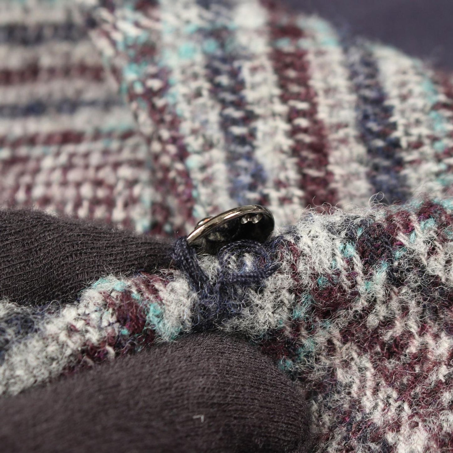 Max Mara Week End Collarless Jacket Plaid Wool — view 6