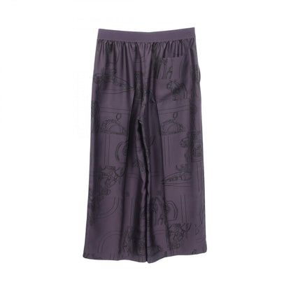Hermes Pants en Desordre Finesse Twill Purple Silk — view 2