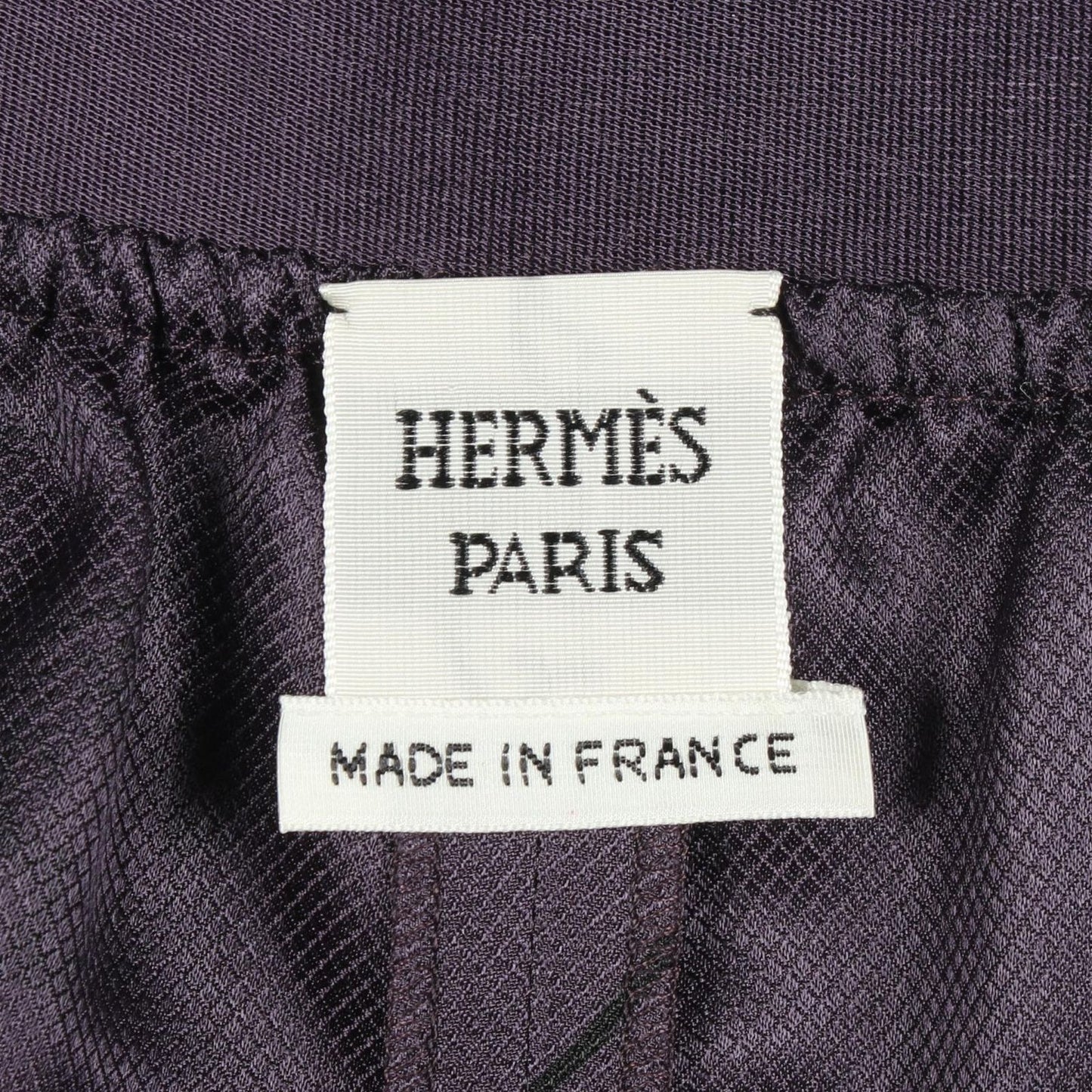 Hermes Pants en Desordre Finesse Twill Purple Silk — view 3