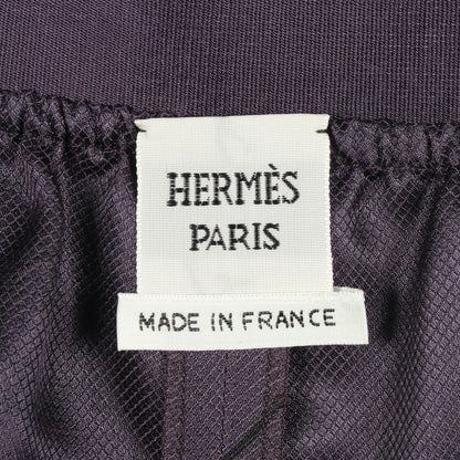Hermes Pants en Desordre Finesse Twill Purple Silk — view 3