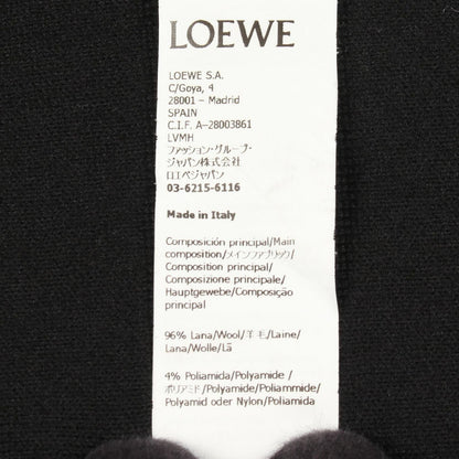 Loewe Knit Anagram Cropped Black Wool Sweater — view 4