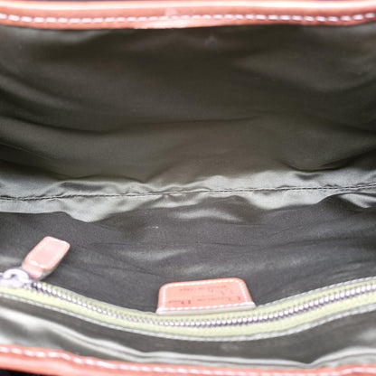 Dior Romantic Trotter Beige White Green Brown Canvas Leather Messenger Bag — view 9