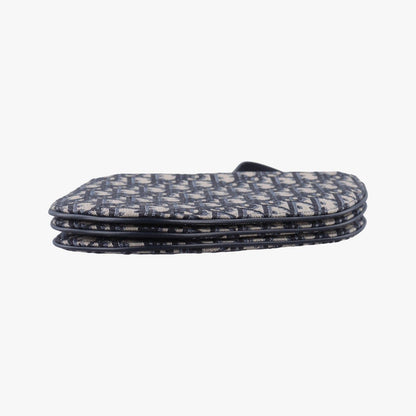 Dior Saddle Navy Jacquard Messenger Bag — view 3