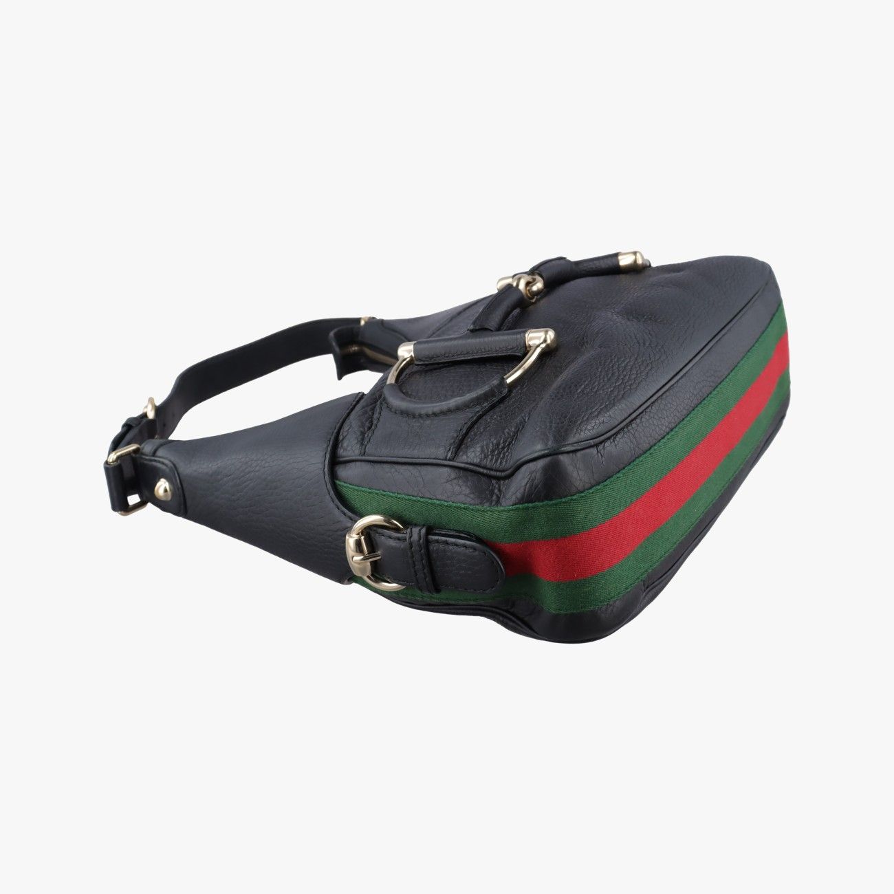 Gucci Heritage Horsebit Hobo Black Leather — view 5
